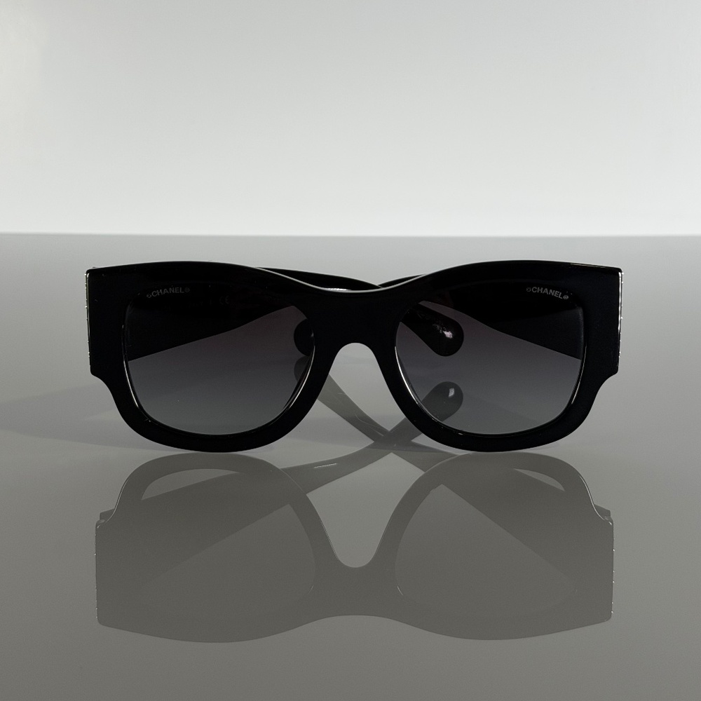 Chanel 5421-B Crystal CC Sunglasses – Black - Picture 2 of 12